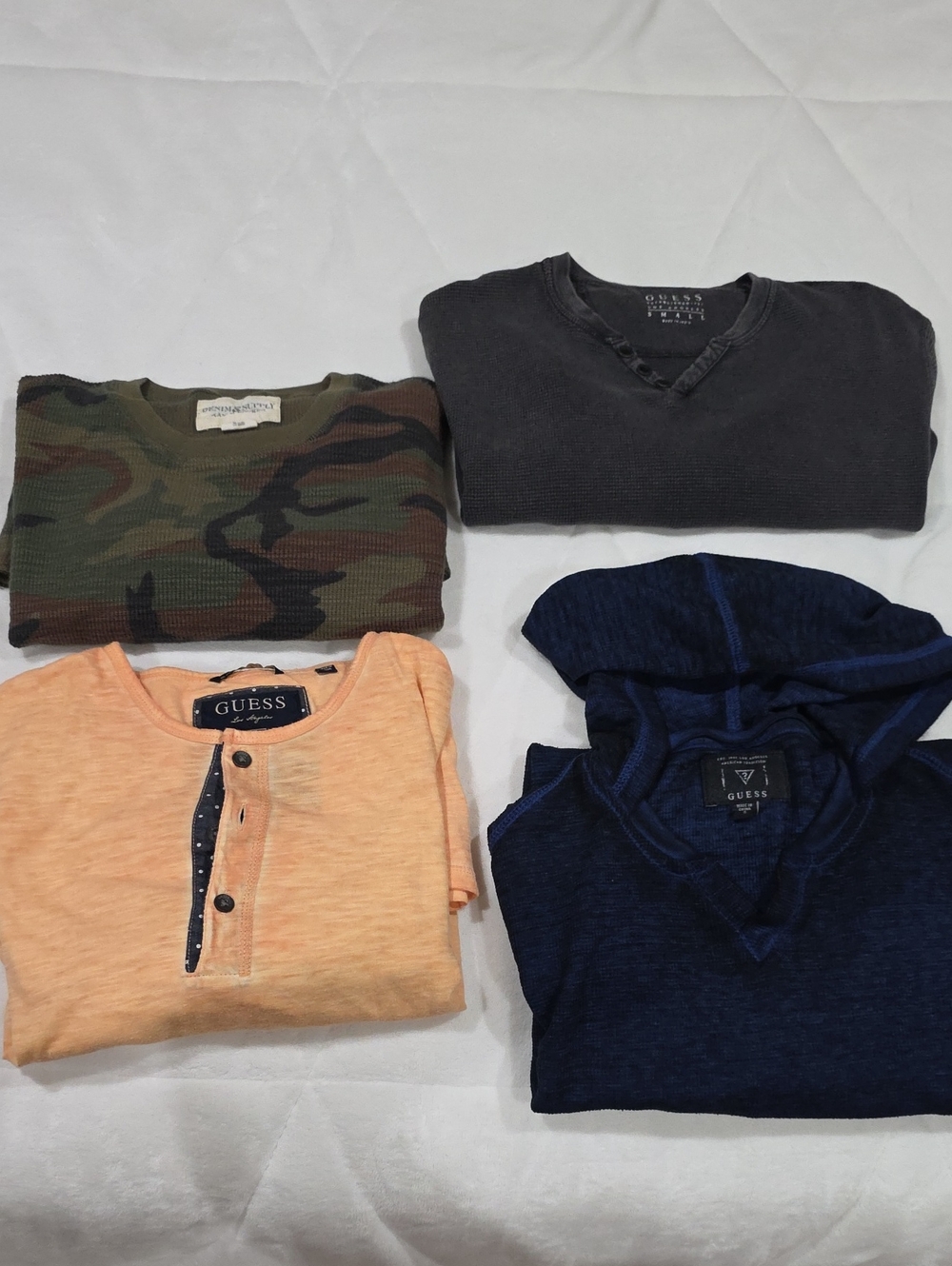 4 Men's Size Small Long Sleeve Shirts (Guess And Denim & Supply)
